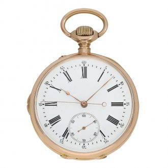 Swiss technically highly interesting 'Seconde Morte' pocket watch