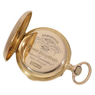 Swiss technically highly interesting 'Seconde Morte' pocket watch