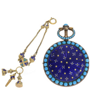 French gold and enamel repeating verge watch Circa 1777