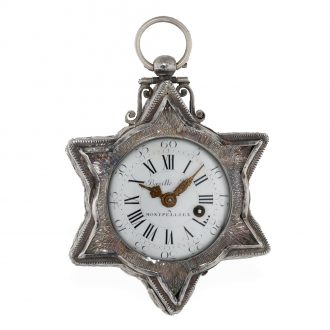 French extremely rare silver and rock crystal form watch Circa 1780