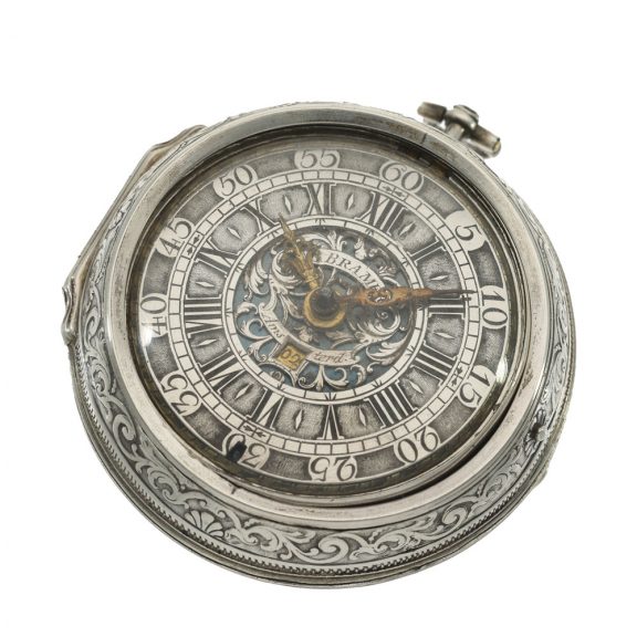 Dutch early silver verge repoussé pocket watch Circa 1720