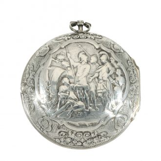 Dutch early silver verge repoussé pocket watch Circa 1720