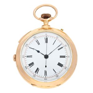 A Swiss pink gold open face lever pocket watch Circa 1890