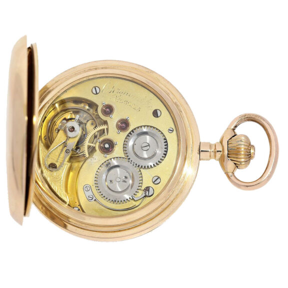 Swiss gold chronometer with detent escapement Circa 1900 Swiss gold chronometer with detent escapement Circa 1900