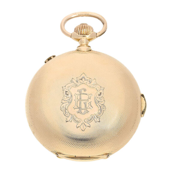 Swiss gold repeating lever pocket watch Circa 1900 Swiss gold repeating lever pocket watch Circa 1900