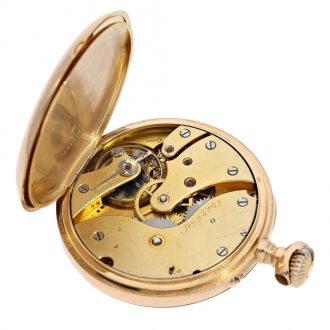 Swiss pink gold anker chronometer with rare caliber Circa 1899