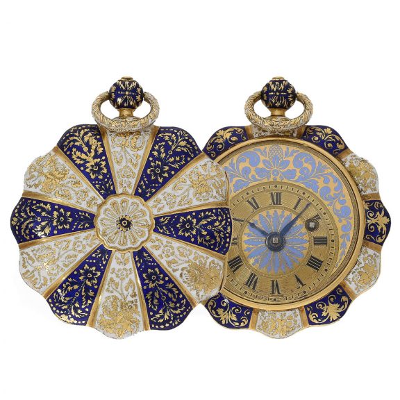 Swiss exquisite and very rare 18K gold and enamel watch Circa 1820 Swiss exquisite and very rare 18K gold and enamel watch Circa 1820