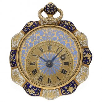 Swiss exquisite and very rare 18K gold and enamel watch Circa 1820
