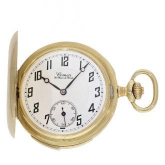 Swiss high quality 14 Carat gold watch with quarter hour repeater Circa 1950