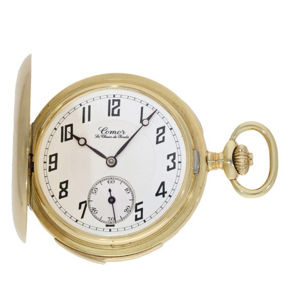 Swiss high quality 14 Carat gold watch with quarter hour repeater Circa 1950