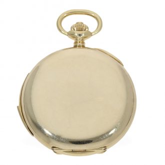 Swiss high quality 14 Carat gold watch with quarter hour repeater Circa 1950