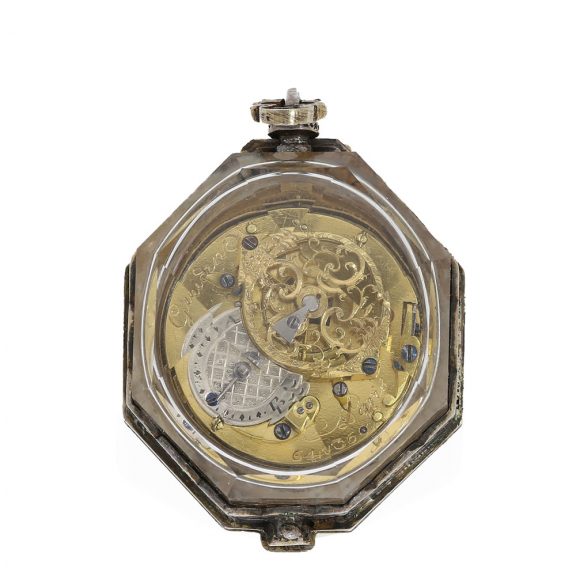 French silver and enamel magnificent pendant watch Circa 1800 French silver and enamel magnificent pendant watch Circa 1800