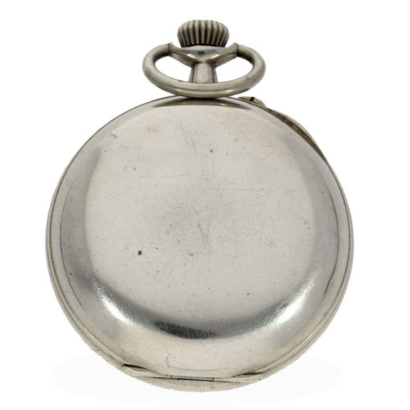 Swiss nickel pocket watch with barometer and thermometer Circa 1890 Swiss nickel pocket watch with barometer and thermometer Circa 1890