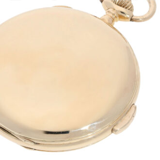 A Swiss gold lever, enamel dial with golden hands Circa 1910 A Swiss gold lever, enamel dial with golden hands Circa 1910