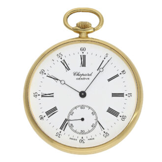 Swiss high quality vintage gold pocket watch by Chopard Circa 1980