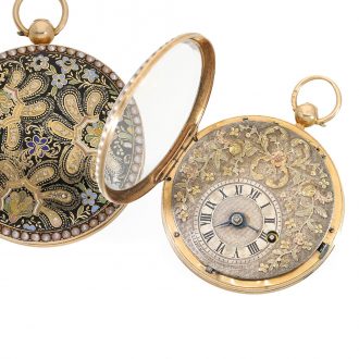 Swiss exceptionally fine gold and enamel Lépine watch Circa 1832 Swiss exceptionally fine gold and enamel Lépine watch Circa 1832