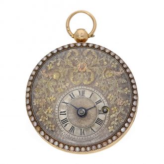 Swiss exceptionally fine gold and enamel Lépine watch Circa 1832 Swiss exceptionally fine gold and enamel Lépine watch Circa 1832