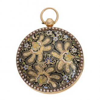 Swiss exceptionally fine gold and enamel Lépine watch Circa 1832 Swiss exceptionally fine gold and enamel Lépine watch Circa 1832
