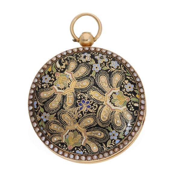 Swiss exceptionally fine gold and enamel Lépine watch Circa 1832 Swiss exceptionally fine gold and enamel Lépine watch Circa 1832