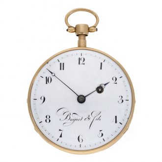 French 18 carat gold watch with carillon repeater Circa 1810