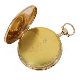 Swiss 18 carat gold large clockwatch with grande sonnerie Circa 1810