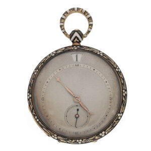 Swiss 18 carat gold and enamel lépine watch Circa 1830