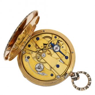 Swiss 18 carat gold and enamel lépine watch Circa 1830