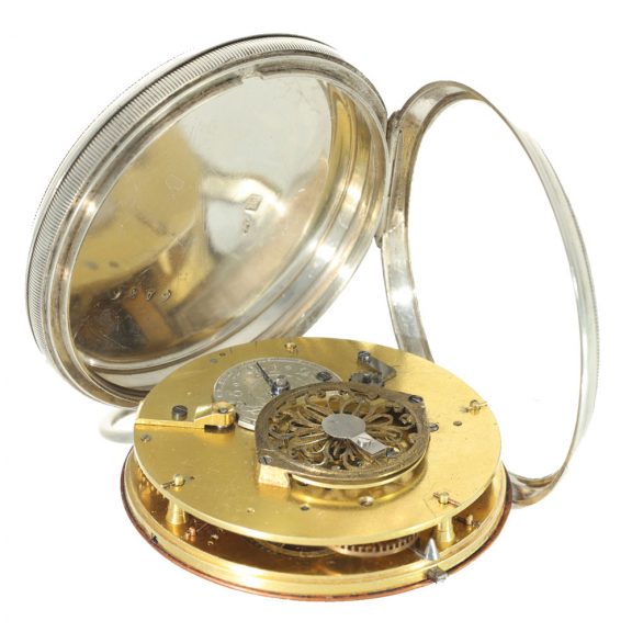 Swiss large silver verge astronomical pocket watch Circa 1800 Swiss large silver verge astronomical pocket watch Circa 1800