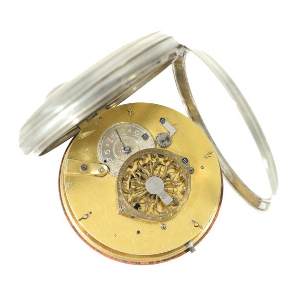 Swiss large silver verge astronomical pocket watch Circa 1800 Swiss large silver verge astronomical pocket watch Circa 1800