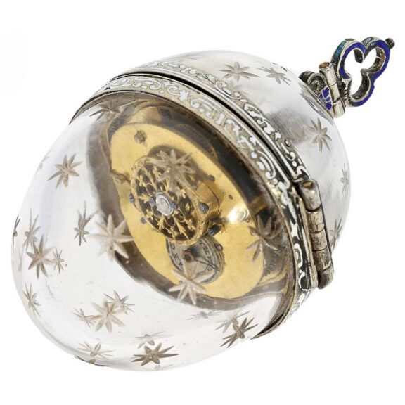 Austrian enamelled rock crystal watch "Wiener Ei" Circa 1820 Austrian enamelled rock crystal watch "Wiener Ei" Circa 1820