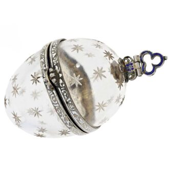 Austrian enamelled rock crystal watch "Wiener Ei" Circa 1820