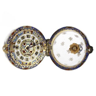 Austrian enamelled rock crystal watch "Wiener Ei" Circa 1820