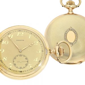 Swiss golden engine turned lever pocket watch Circa 1925