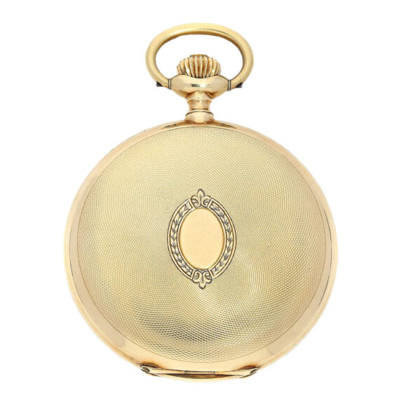Swiss golden engine turned lever pocket watch Circa 1925 Swiss golden engine turned lever pocket watch Circa 1925