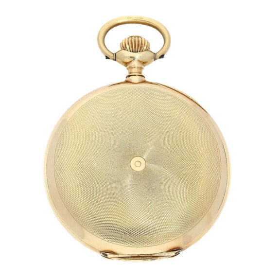 Swiss golden engine turned lever pocket watch Circa 1925 Swiss golden engine turned lever pocket watch Circa 1925