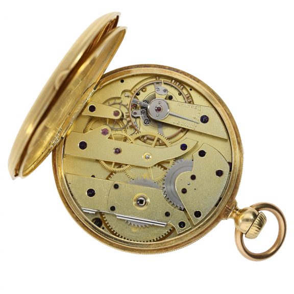 A very early 18 Carat gold anker chronometer Circa 1858 A very early 18 Carat gold anker chronometer Circa 1858