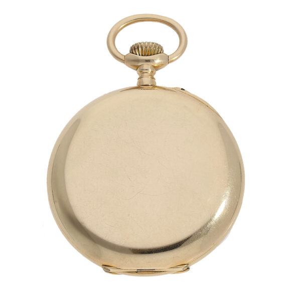 Plain open faced 14 Carat gold case Plain open faced 14 Carat gold case