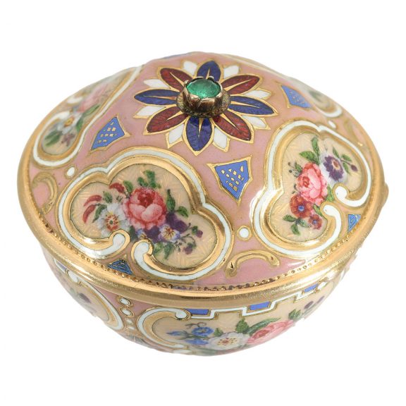 German extremely rare 18K gold and enamel form watch Circa 1800 German extremely rare 18K gold and enamel form watch Circa 1800