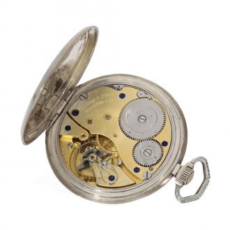 German silver dress watch with original box and original papers Circa 1950