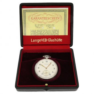 German silver dress watch with original box and original papers Circa 1950