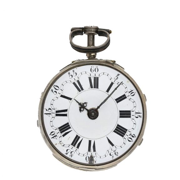 Rare English silver and tortoiseshell verge watch Circa 1750 Rare English silver and tortoiseshell verge watch Circa 1750