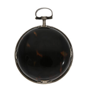 Rare English silver and tortoiseshell verge watch Circa 1750