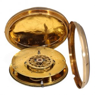 German 18 carat gold open faced verge watch Circa 1780