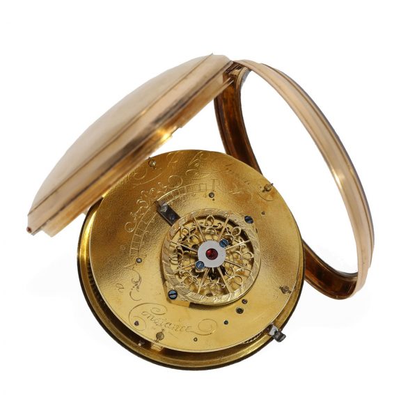 German 18 carat gold open faced verge watch Circa 1780 German 18 carat gold open faced verge watch Circa 1780