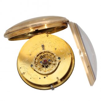 German 18 carat gold open faced verge watch Circa 1780