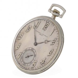 Swiss 18 carat white gold thin Art Deco dress watch Circa 1922