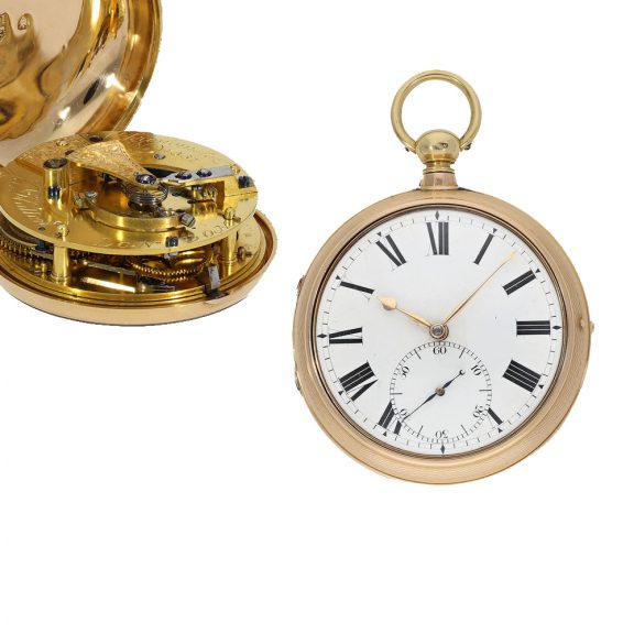 English 18 Carat gold pair cased pocket chronometer Circa 1805