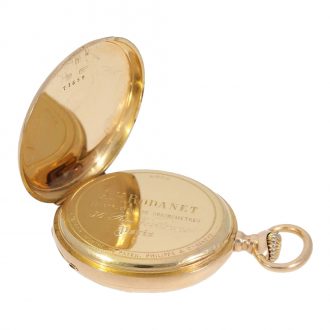 Elegant Swiss man's pocket watch with original box Circa 1885