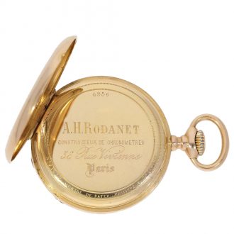 Elegant Swiss man's pocket watch with original box Circa 1885