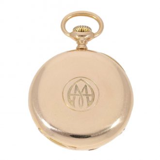 Elegant Swiss man's pocket watch with original box Circa 1885